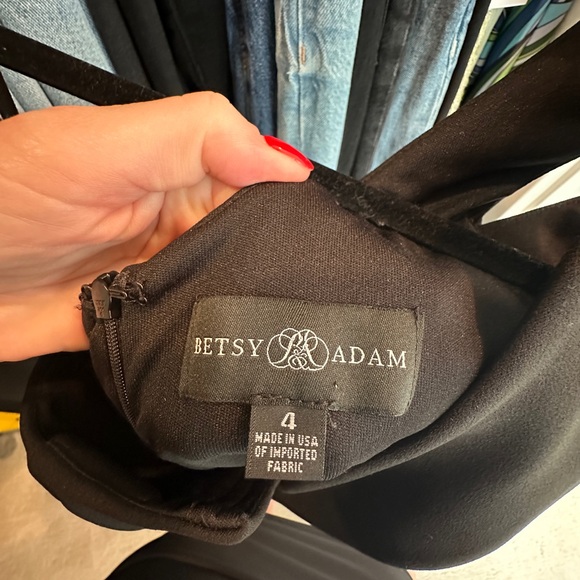 Betsy & Adam black ball gown wedding black tie event prom winter formal NWOT 4 - Picture 13 of 13